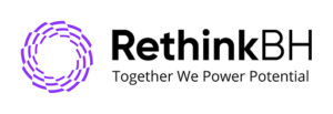 RethinkBH logo, Together We Power Potential